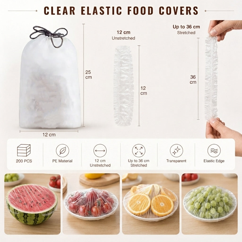 ⏳Dernier jour de la promotion – Plus que 107 articles disponibles ‼️🔥 Film alimentaire extensible jetable de qualité alimentaire (adapté aux assiettes et bols)