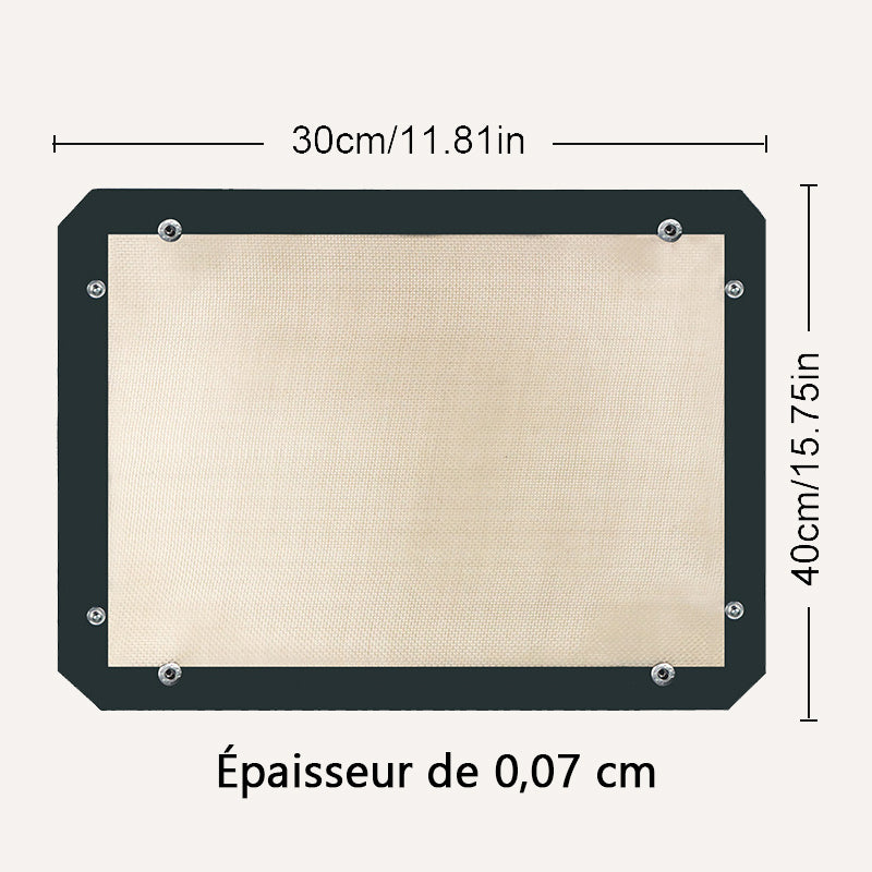 🍗 Tapis de cuisson anti-débordement avec boutons-pression