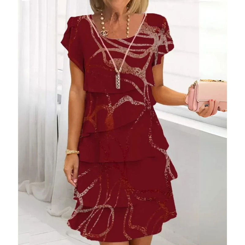 đ¸Kevään erikoisuudetđ¸ Multi-plant Floral Print Cascade Mekko