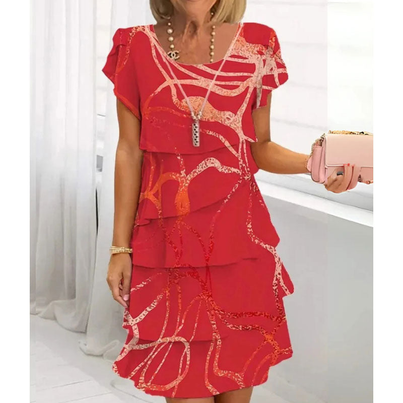 đ¸Kevään erikoisuudetđ¸ Multi-plant Floral Print Cascade Mekko