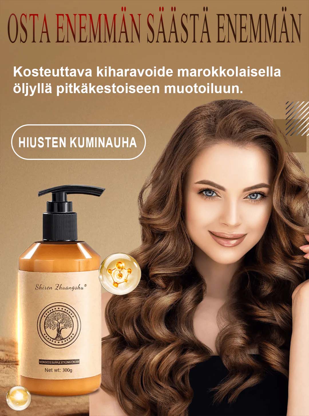 đ„2025 kuuma myyntiđ„PitkĂ€kestoinen muotoilu volyymin kosteuttava elastisuutta lisÀÀvĂ€ voide kiharille hiuksille