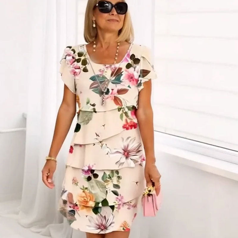đ¸Kevään erikoisuudetđ¸ Multi-plant Floral Print Cascade Mekko