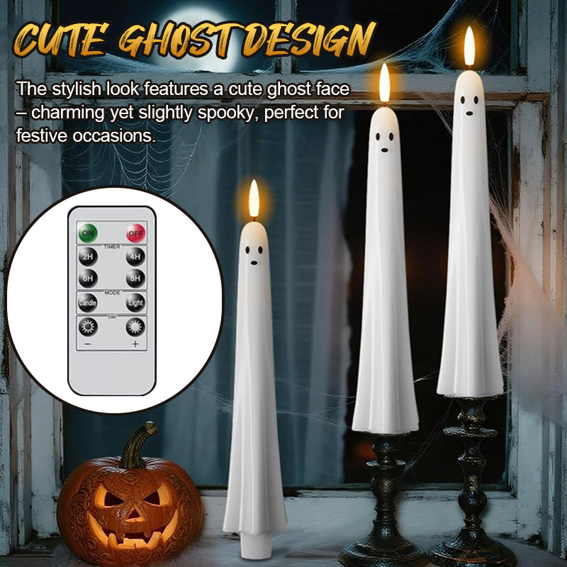 🎃👻 Lampe fantôme télécommandée avec mèche enflammée 3D 👻🎃