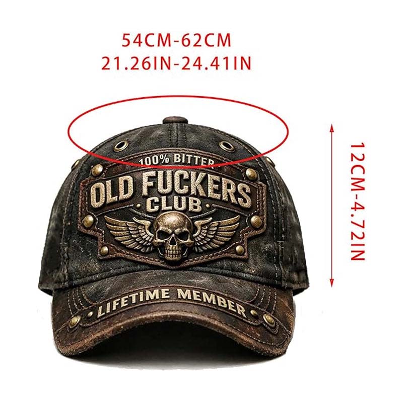 ⏳Spécial à durée limitée⏰Casquette vintage brodée Old Fuckers Club🧢