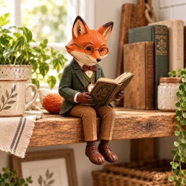 🦊 Décoration « Renard qui lit »