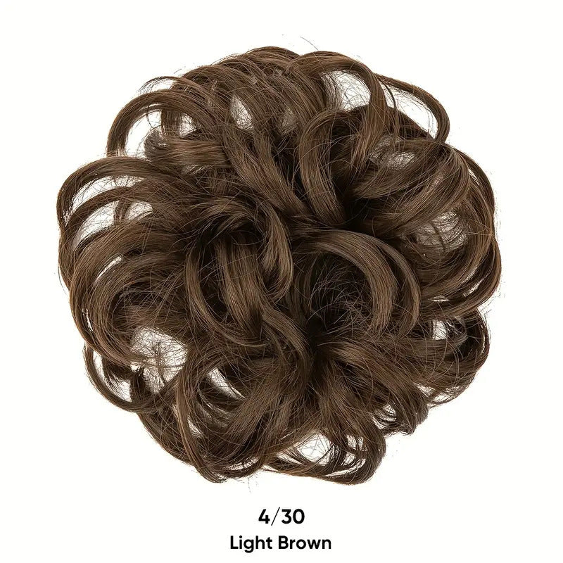 💁♀️Quick‑Fit Voluminous Hair Wrap | Realistic Synthetic Bun Piece for Daily & Special Occasion