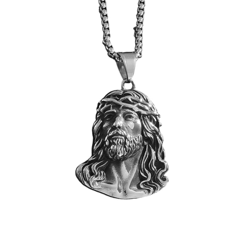 Collier pendentif tête de Jésus