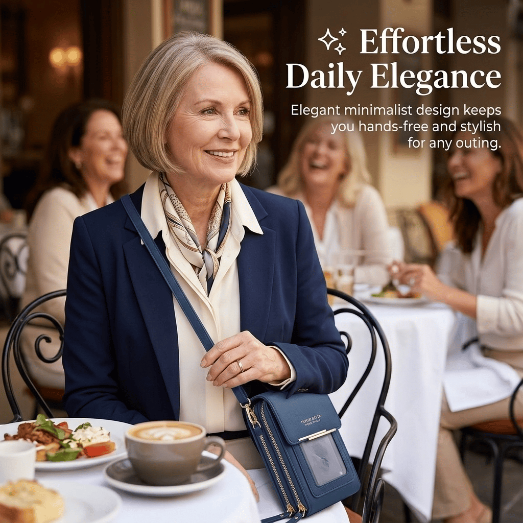 🏆Promotion du dernier jour : 60 % de réduction 👜📱 Portefeuille-étui à bandoulière pour téléphone tactile pour femme, simple et élégant