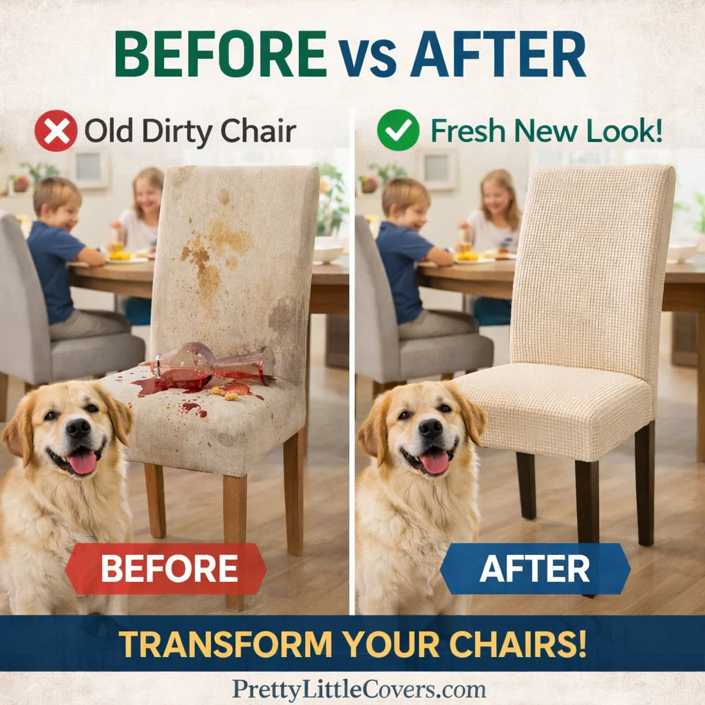 🪑Housses de chaise : redonnez instantanément un coup de jeune à une vieille chaise !