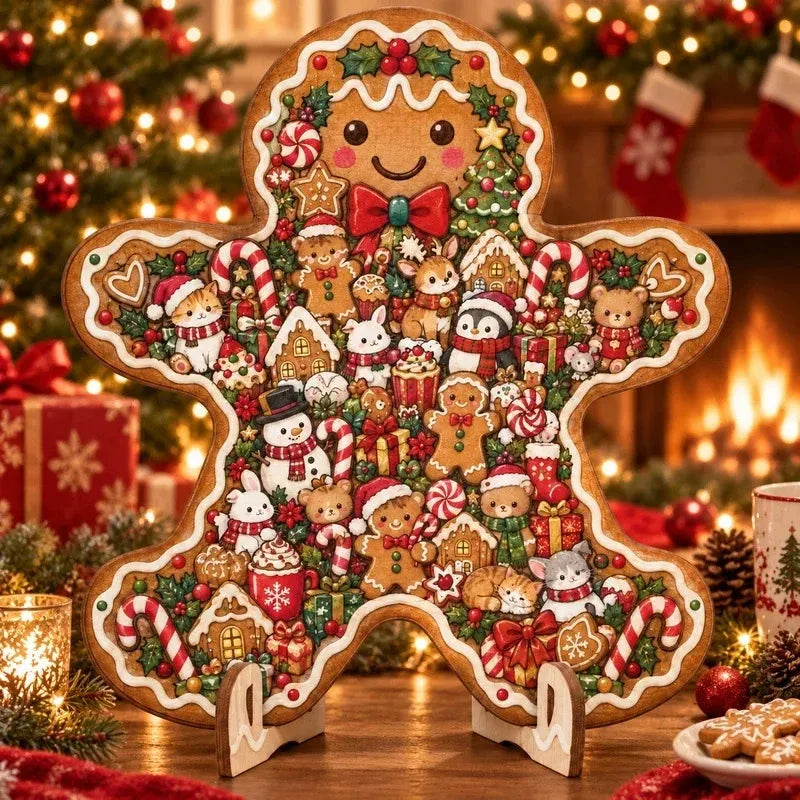 🎄Puzzle de Noël en bois avec support | 9 motifs festifs à assembler et à exposer 🧩
