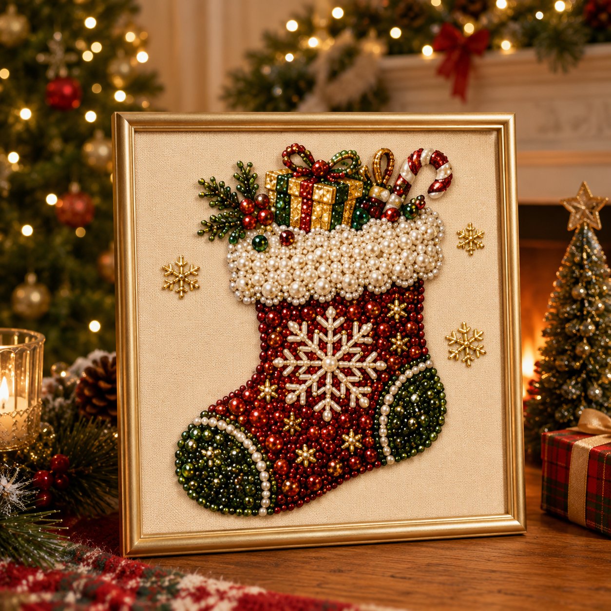 🧘Détendant et adapté aux débutants - 🎨💎Kit de peinture aux perles « Diamond Painting » de Noël à réaliser soi-même