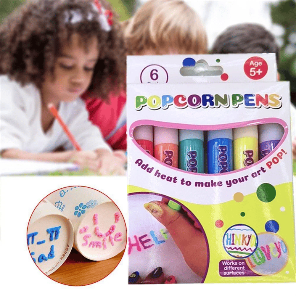 🎁🔮Stylo magique – Dessinez en 3D d'un seul trait !🎄 Stylos de dessin « Bubble Popcorn » à faire soi-même & 2 achetés, 1 offert 🔥