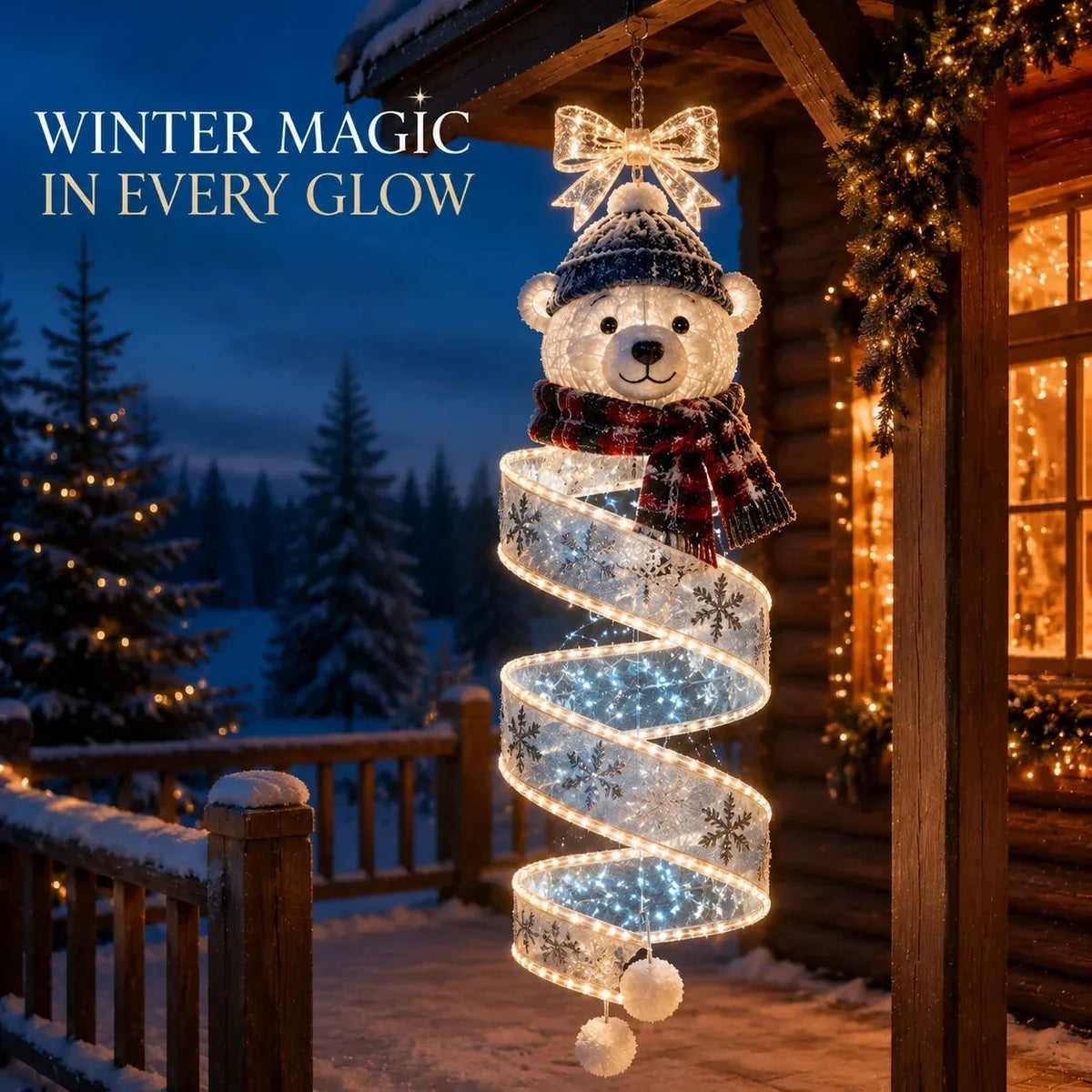 ‘Christmas Magic Spiral’ collection of LED fairy lights for hanging