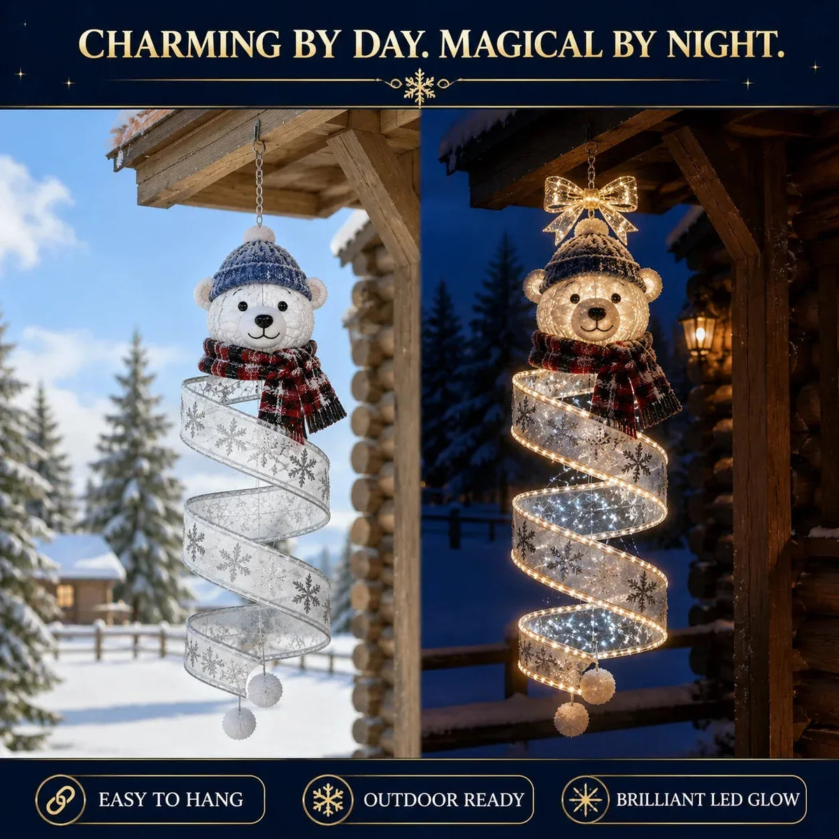 ‘Christmas Magic Spiral’ collection of LED fairy lights for hanging
