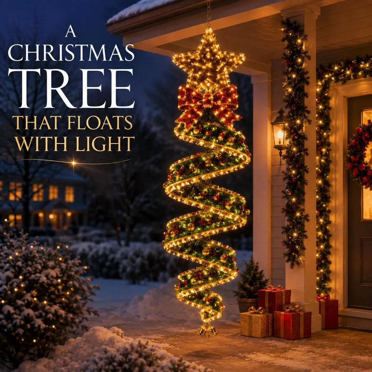 ‘Christmas Magic Spiral’ collection of LED fairy lights for hanging
