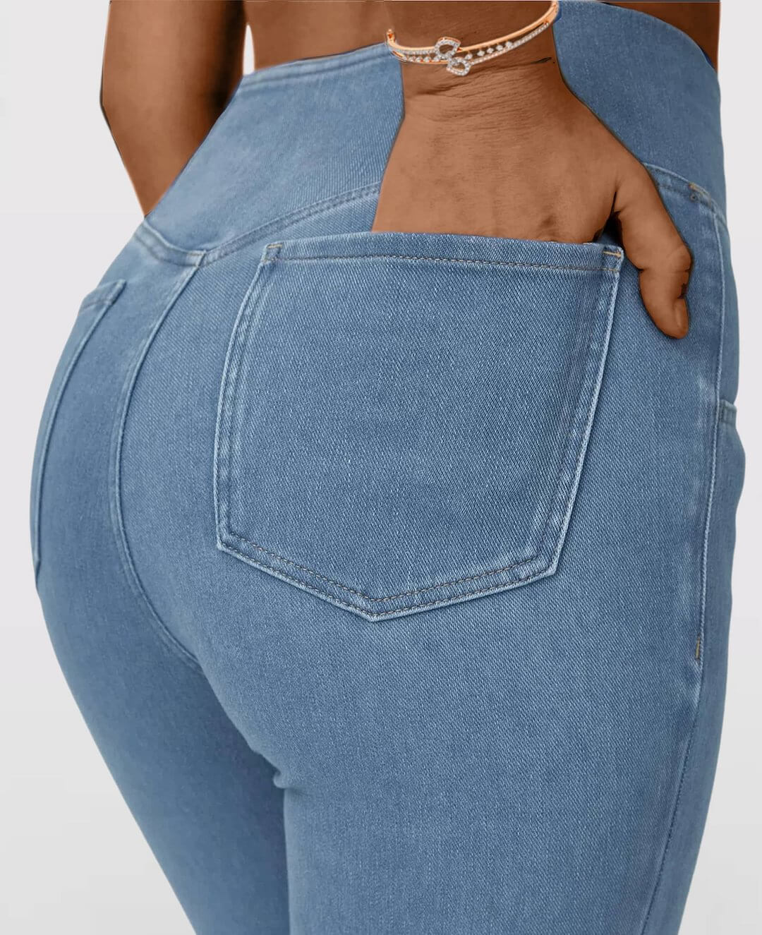 🔥Jean Stretch Taille Haute Avec Effet Push-Up