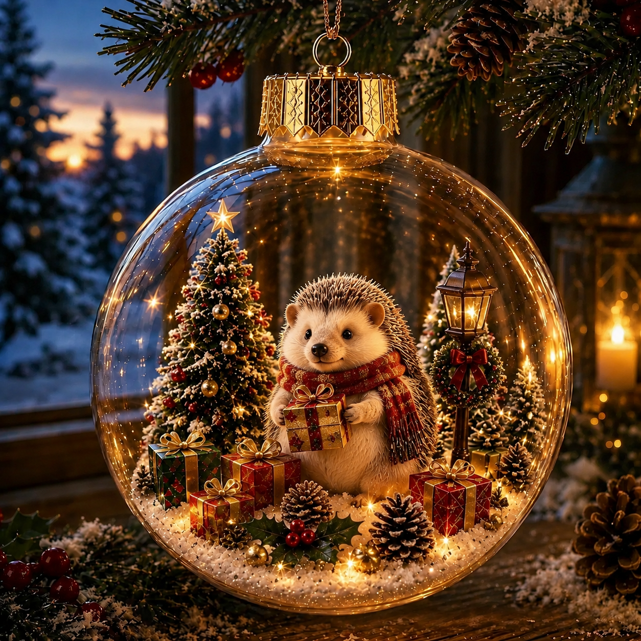 🎄Boule de cristal de Noël sur le thème des animaux