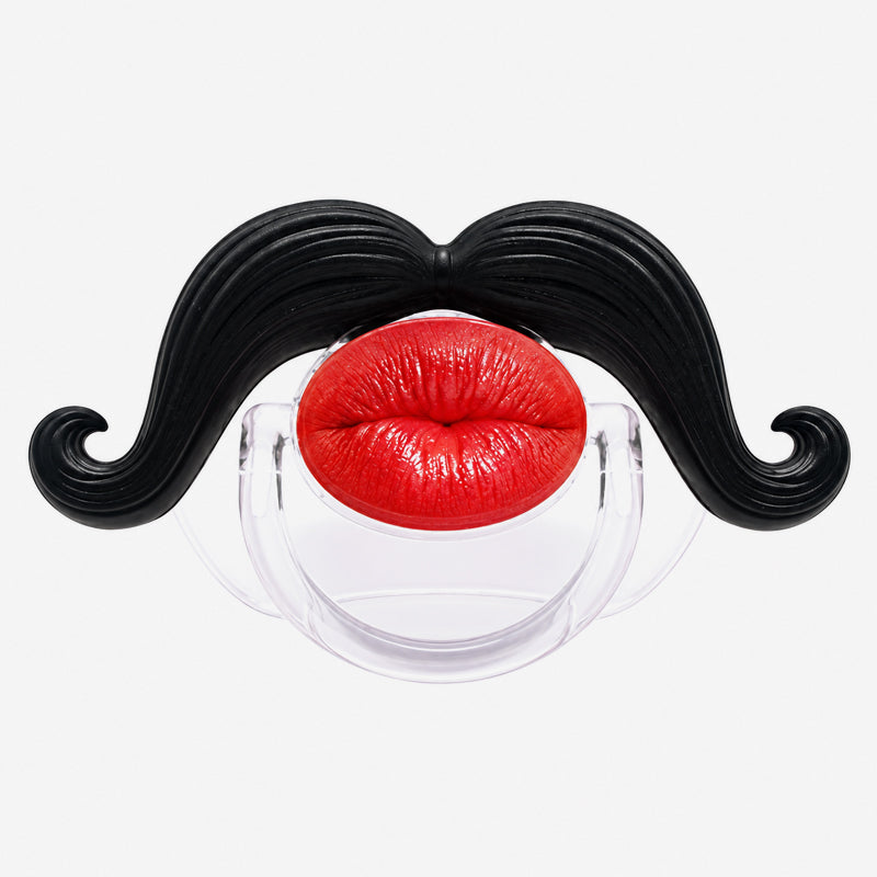 Sucette pour bébé « Lèvres rouges et moustache »