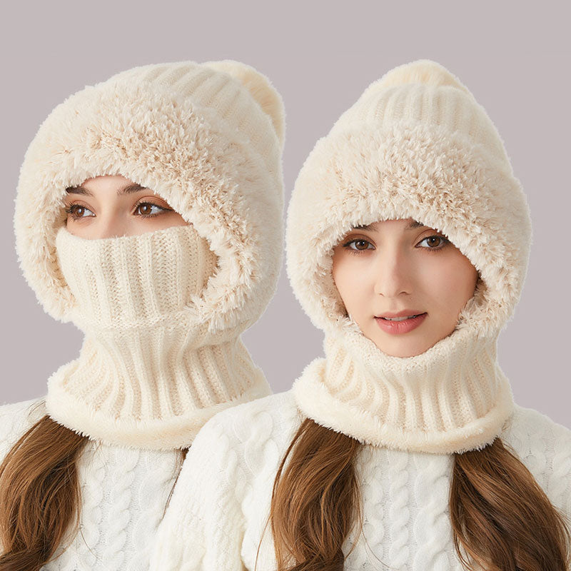 ❄️ Bonnet d'hiver épais en peluche 3 en 1🧣