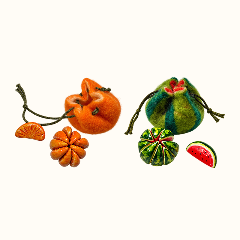 Jouet en feutre en forme de fruit à presser | Jouet tactile portable anti-stress