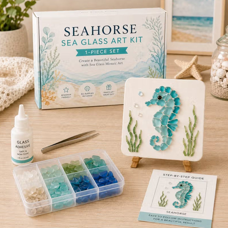 Kit d'art en verre de mer – Créez un magnifique chef-d'œuvre en mosaïque