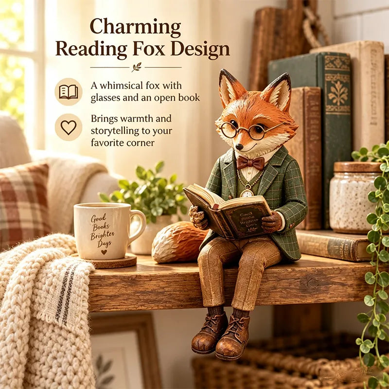 🦊 Décoration « Renard qui lit »