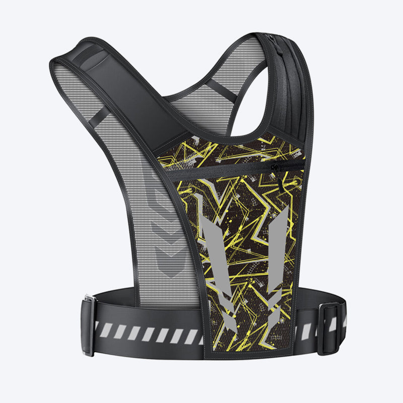 🏃 Gilet de course mains libres — Rangement pour bouteille d'eau et téléphone, et éléments réfléchissants pour plus de sécurité