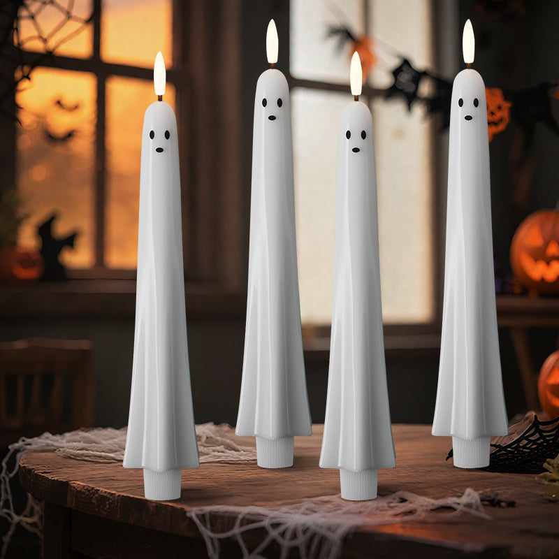 🎃👻 Lampe fantôme télécommandée avec mèche enflammée 3D 👻🎃