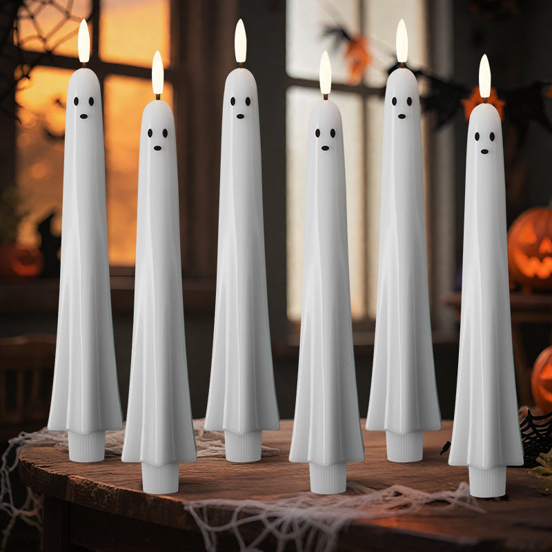 🎃👻 Lampe fantôme télécommandée avec mèche enflammée 3D 👻🎃
