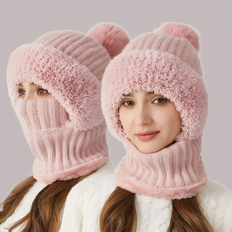 ❄️ Bonnet d'hiver épais en peluche 3 en 1🧣