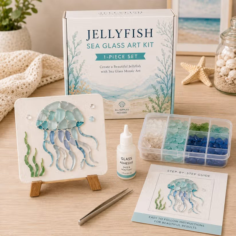 Kit d'art en verre de mer – Créez un magnifique chef-d'œuvre en mosaïque
