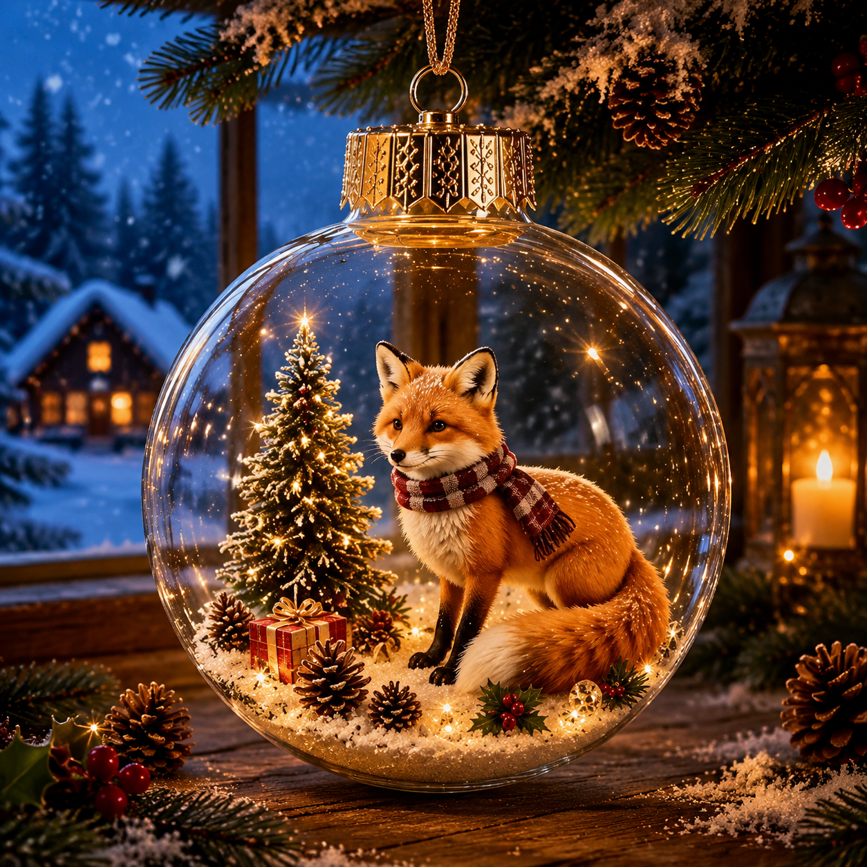 🎄Boule de cristal de Noël sur le thème des animaux
