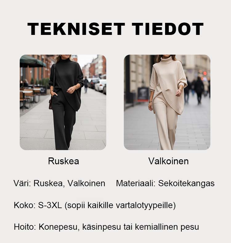 Ensemble deux pièces tricoté à encolure en V, couleur unie