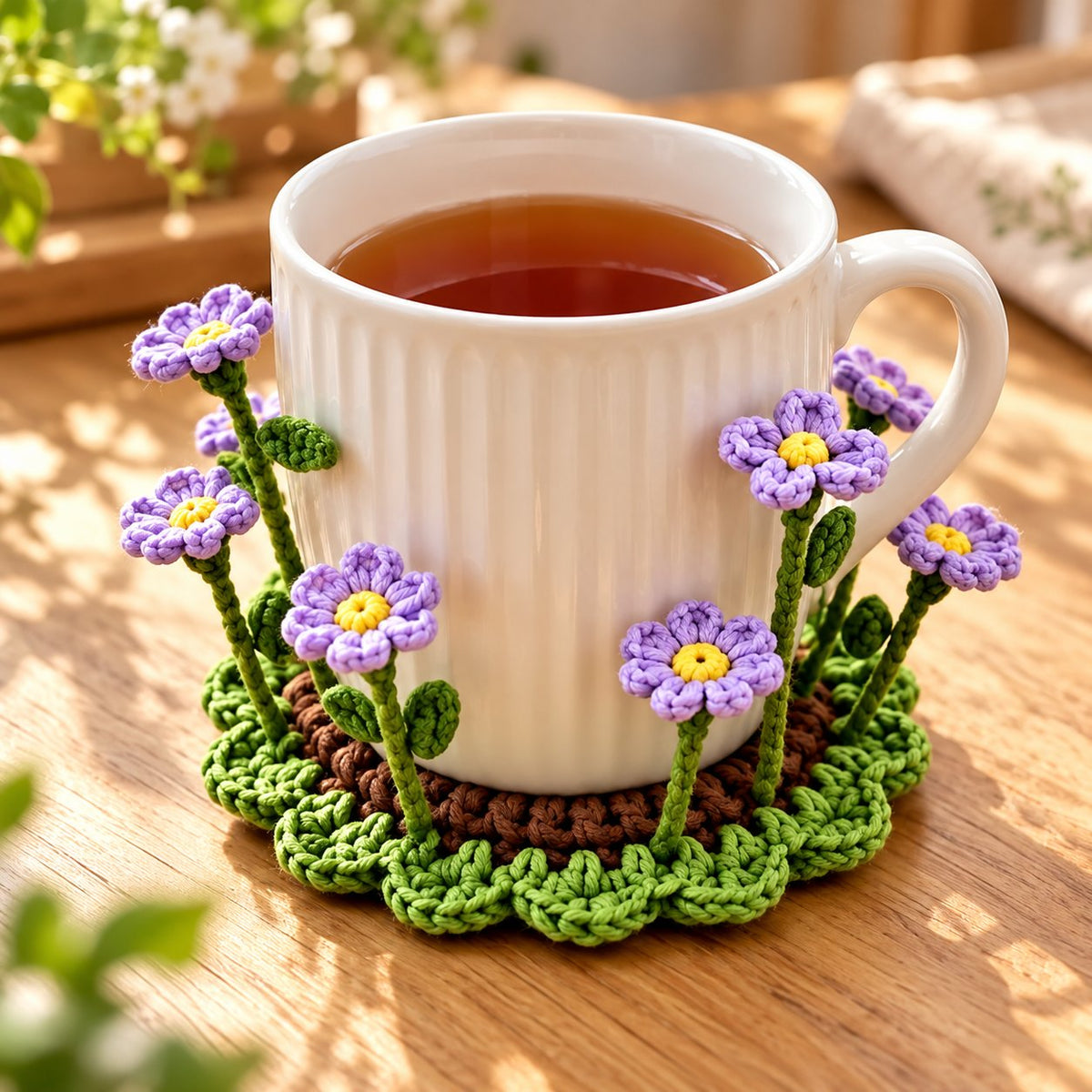 🌸50 % DE RÉDUCTION🌸 Sous-verre floral au crochet fait main | Everlasting Table Art 🌸