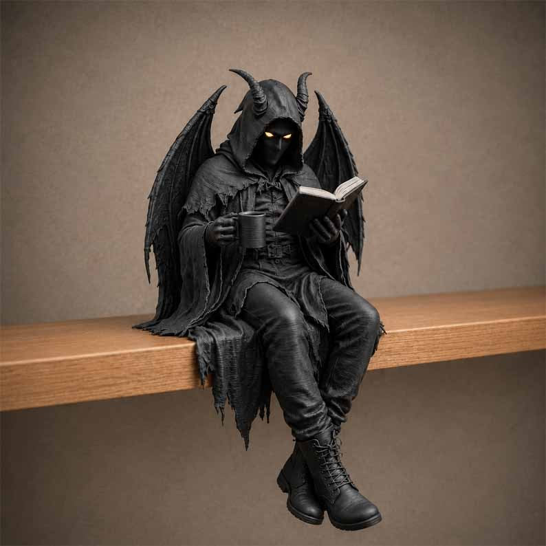 🎁Dernier jour : 49 % de réduction - Figurine gothique de fantasy noire