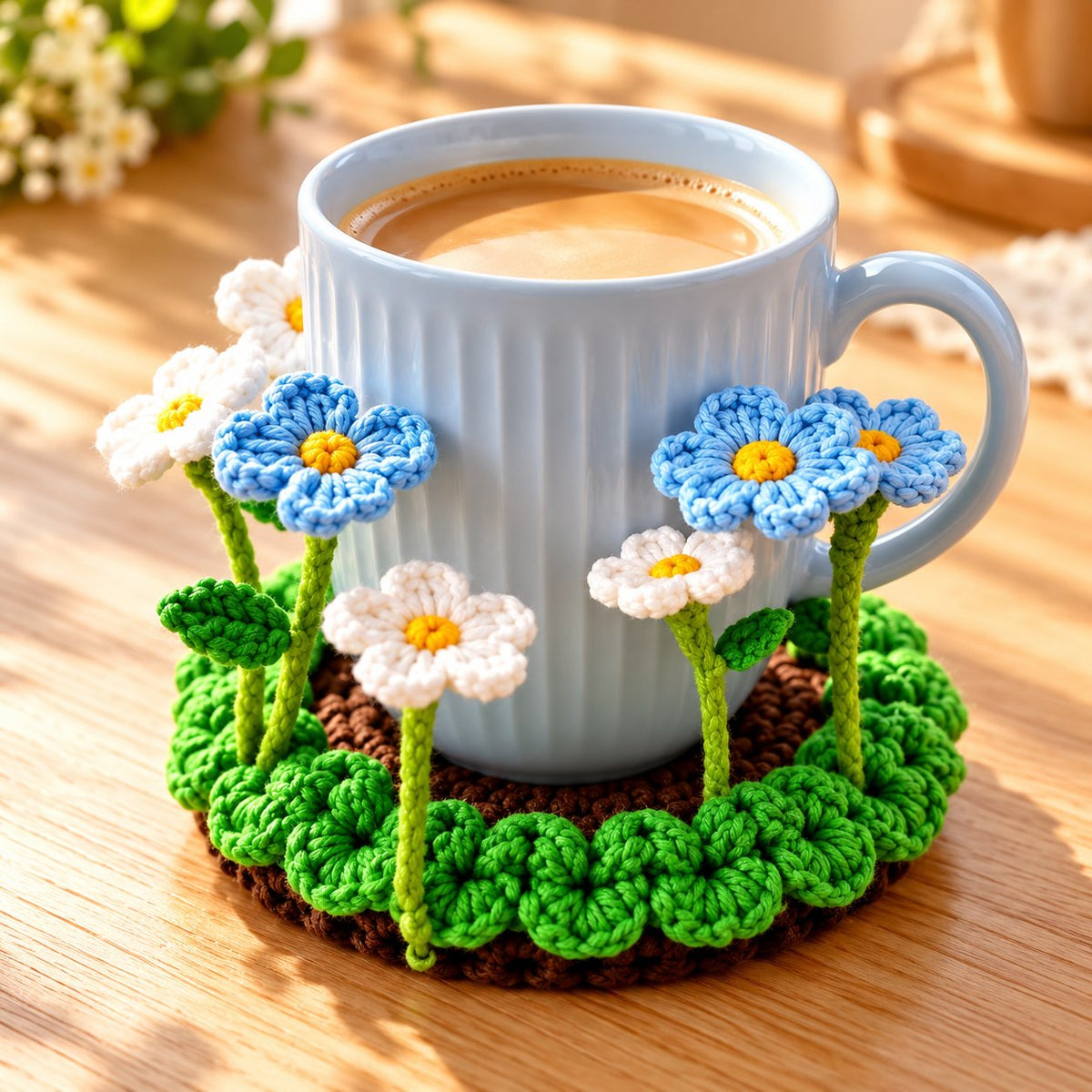 🌸50 % DE RÉDUCTION🌸 Sous-verre floral au crochet fait main | Everlasting Table Art 🌸