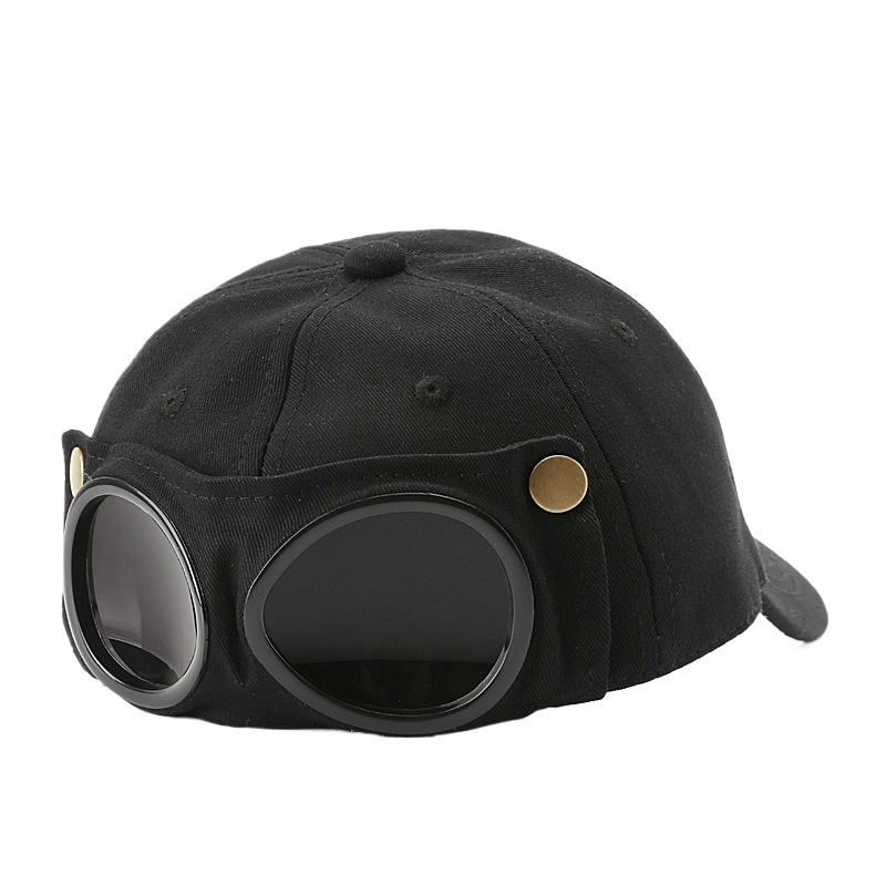 🤣 Casquette de baseball style aviateur — Emplacements originaux pour lunettes de soleil et détails métalliques vintage !🧢✨
