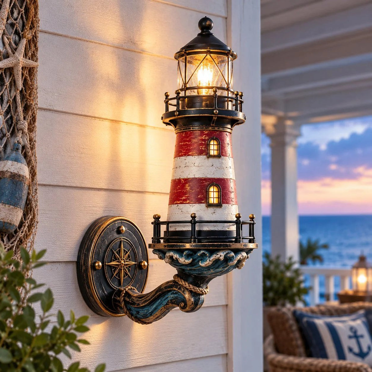 🌊Applique murale vintage en forme de phare côtier