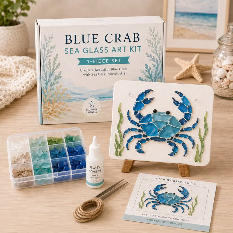 Kit d'art en verre de mer – Créez un magnifique chef-d'œuvre en mosaïque