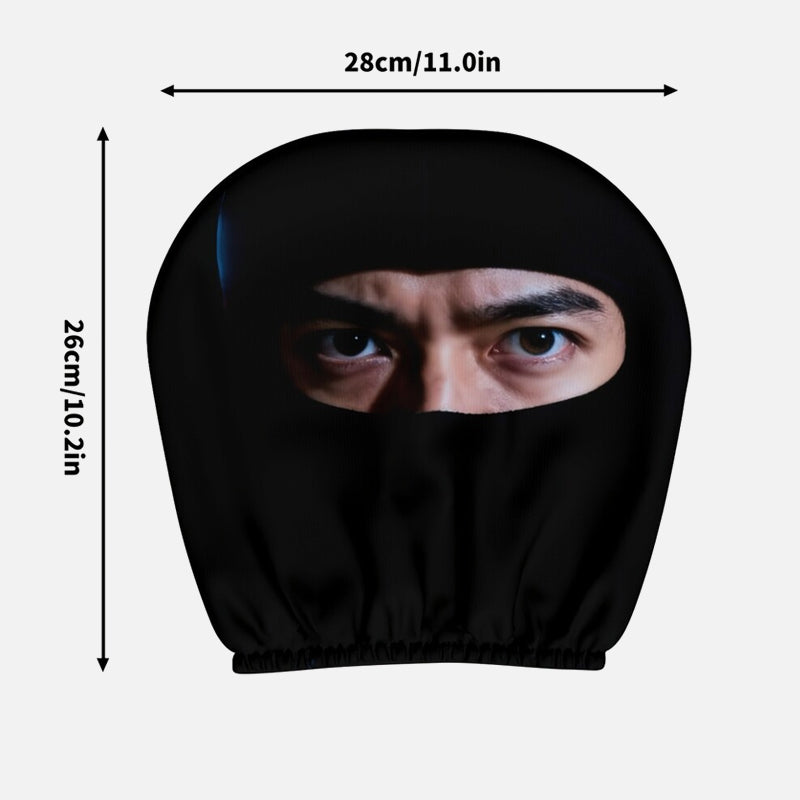 Housse d'appuie-tête imprimée « Funny Face » – Accessoire d'intérieur pour voiture