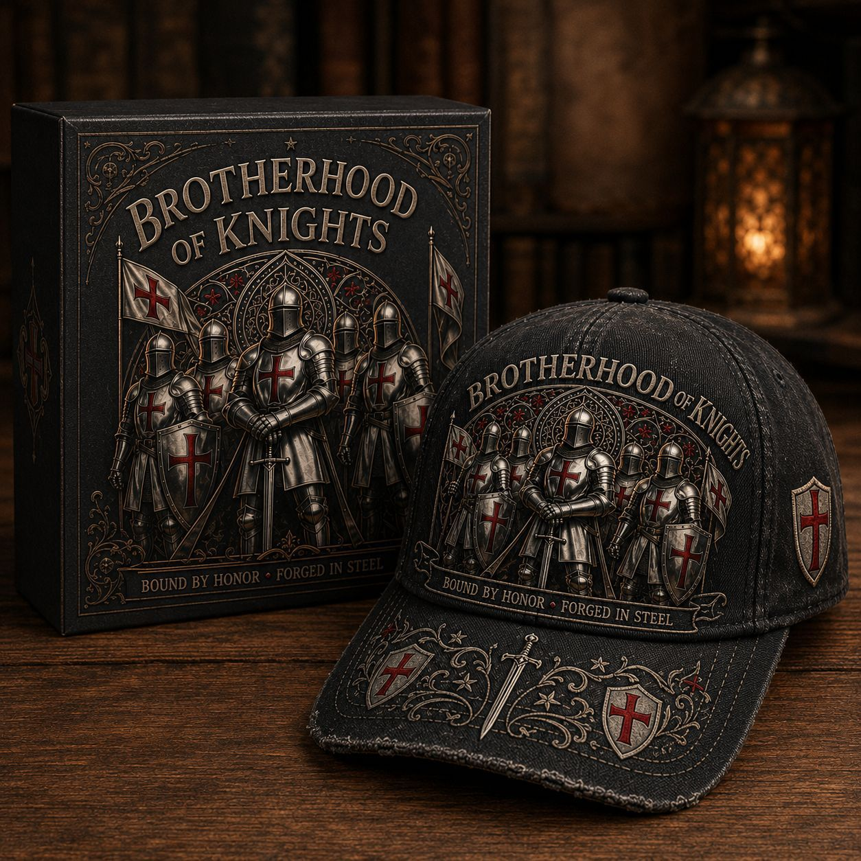 ⚔️ Liés par l'honneur, forgés dans l'acier – Casquette des Templiers🛡️🔥