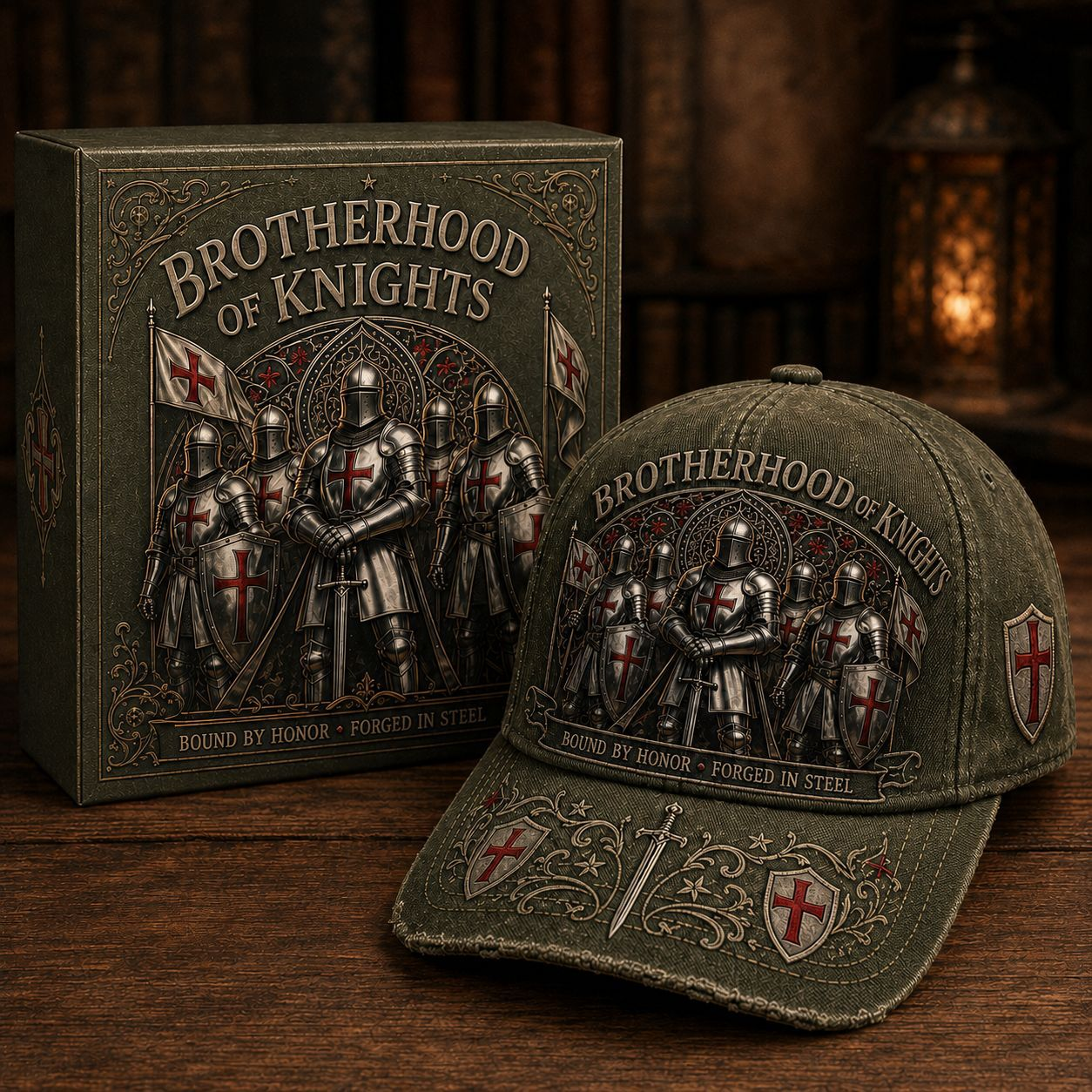 ⚔️ Liés par l'honneur, forgés dans l'acier – Casquette des Templiers🛡️🔥