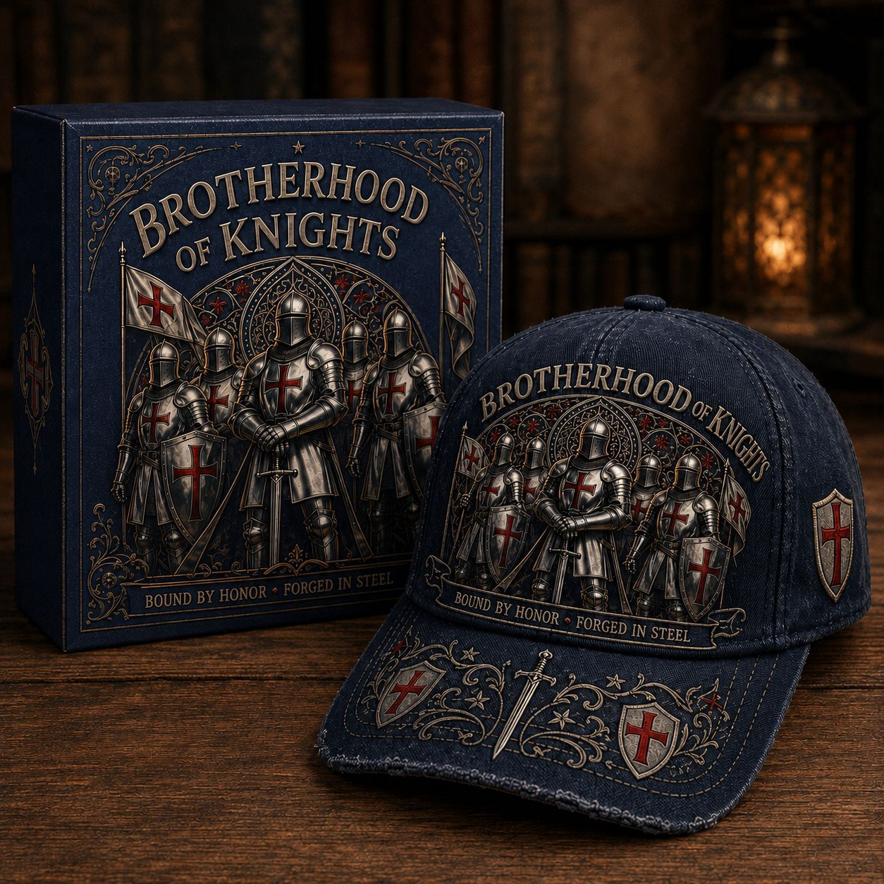 ⚔️ Liés par l'honneur, forgés dans l'acier – Casquette des Templiers🛡️🔥