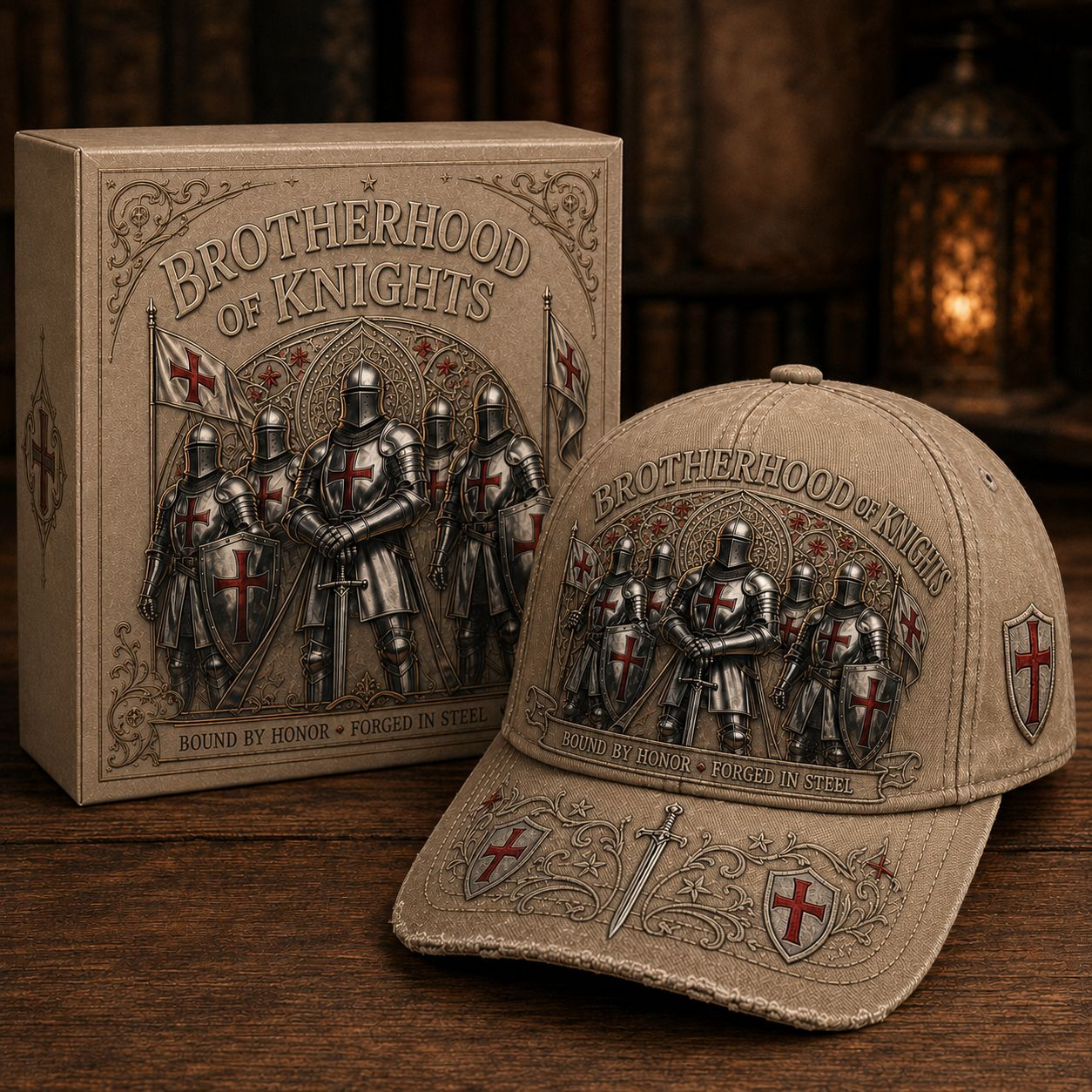 ⚔️ Liés par l'honneur, forgés dans l'acier – Casquette des Templiers🛡️🔥