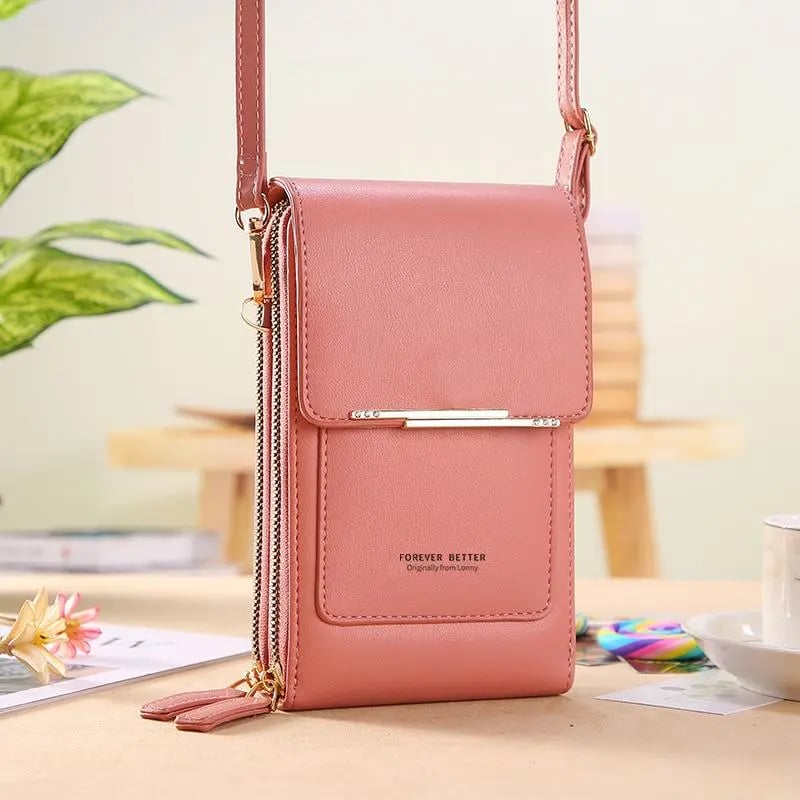 🏆Promotion du dernier jour : 60 % de réduction 👜📱 Portefeuille-étui à bandoulière pour téléphone tactile pour femme, simple et élégant