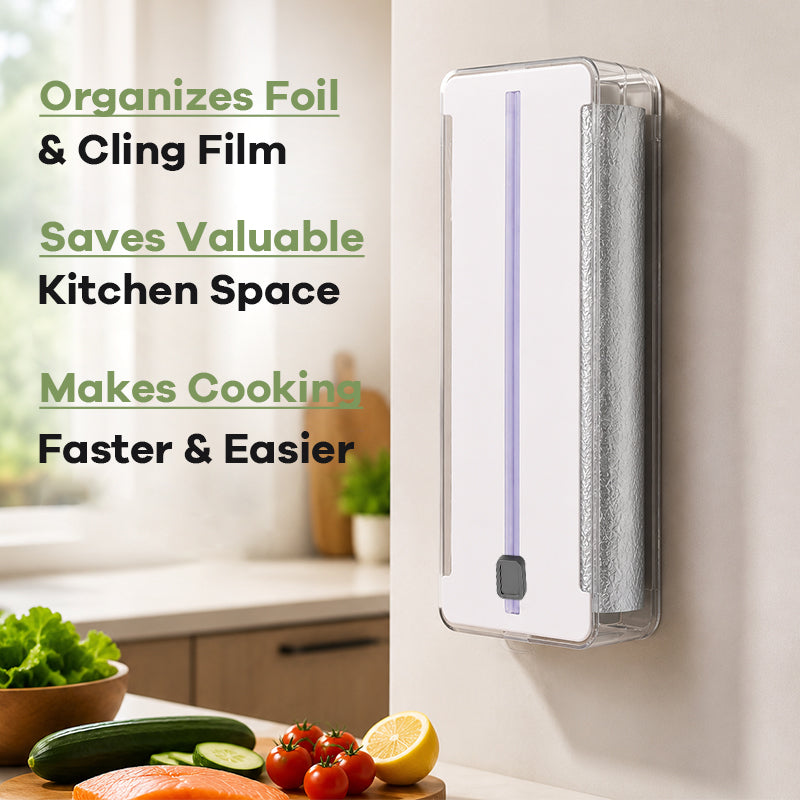 Boîte de rangement pour papier d'aluminium, papier d'emballage et film alimentaire 🍳