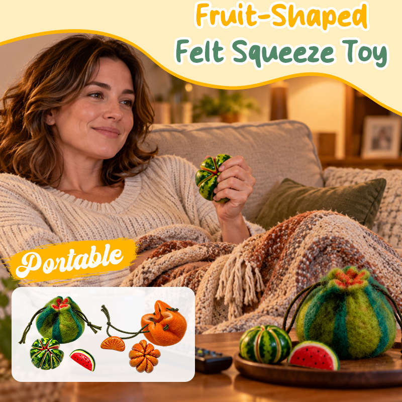 Jouet en feutre en forme de fruit à presser | Jouet tactile portable anti-stress