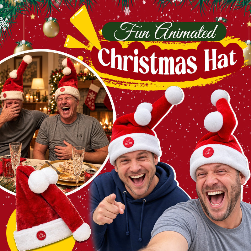 Chapeau de Père Noël amusant et animé pour les fêtes de Noël