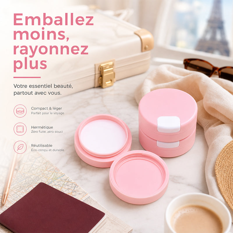 Conteneur de voyage magnétique de pour crème et lotion