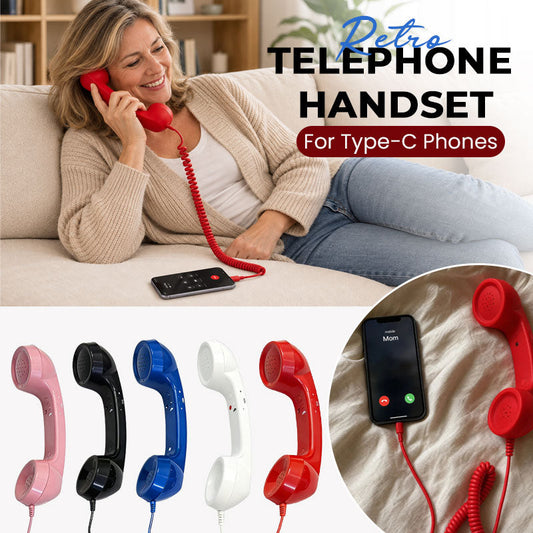 Combiné téléphonique rétro pour téléphones de type C